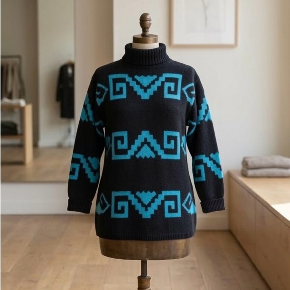 Vintage Women’s 80s Small Aztec Sweater Limited Express 1987 Collection Retro